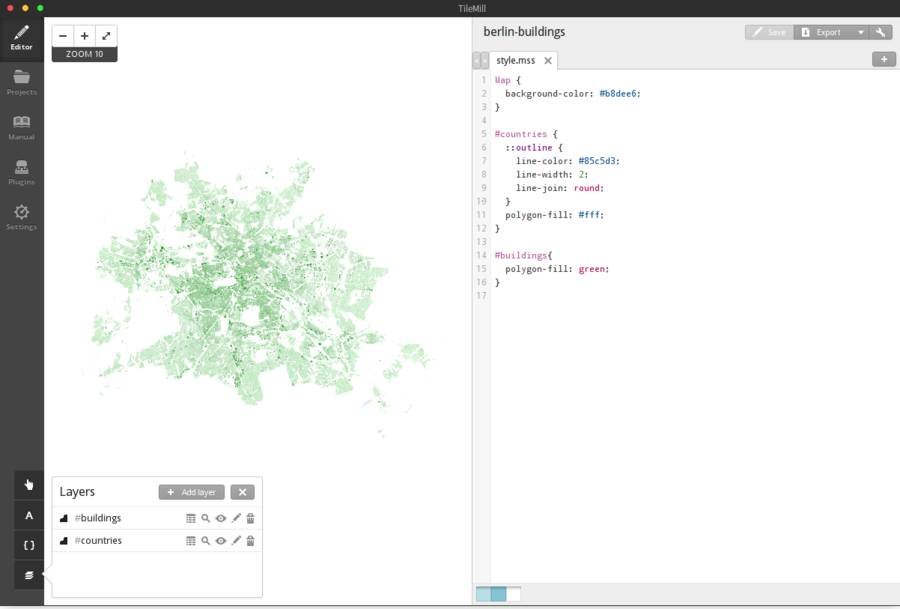 tilemill -layer added