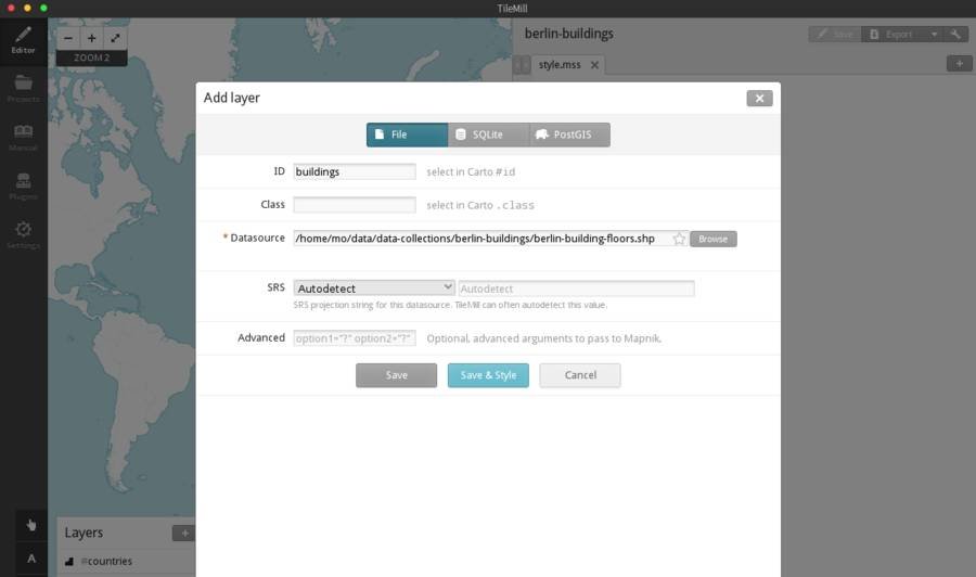 tilemill - add layer