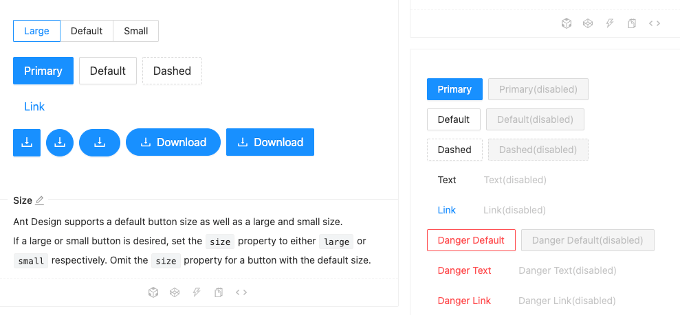 Ant Design Buttons