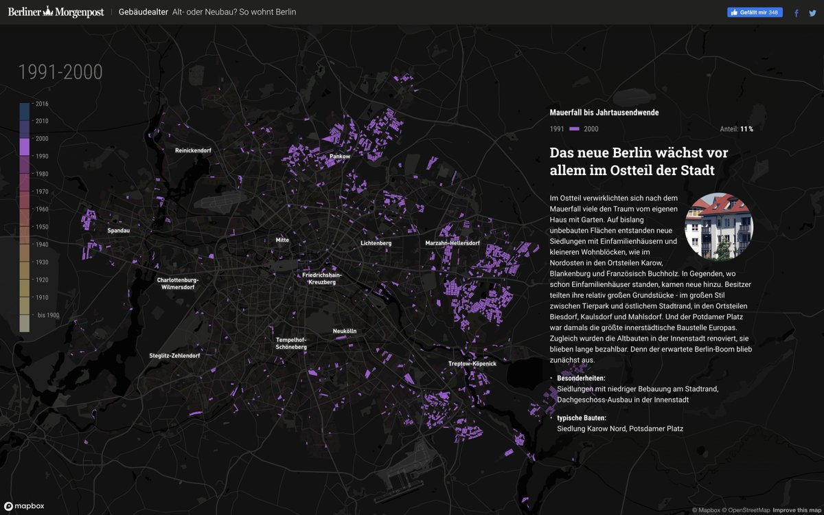 New buildings in Berlin are mainly built in the eastern part of the city