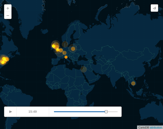 aljazeera twitter map