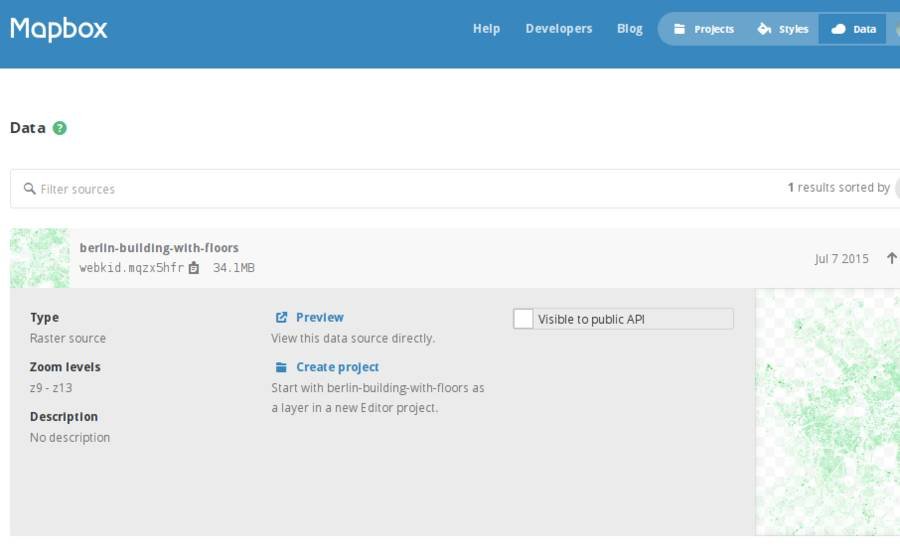 mapbox - create project