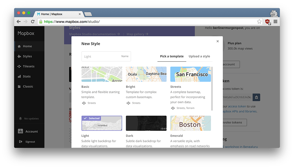 Mapbox Start Screenshot